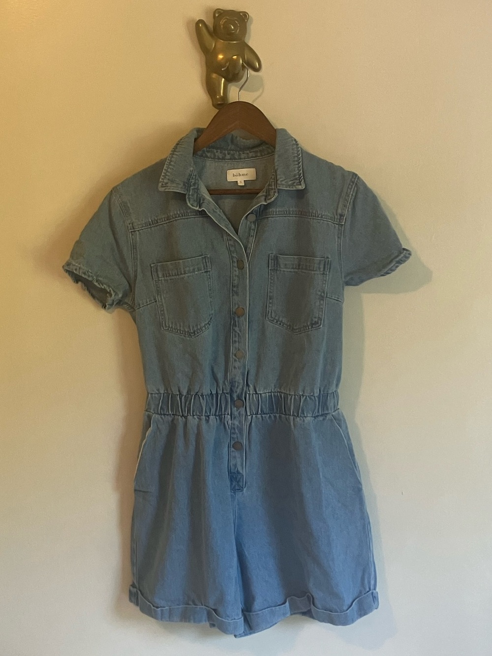 Bohme Light Blue Denim Romper